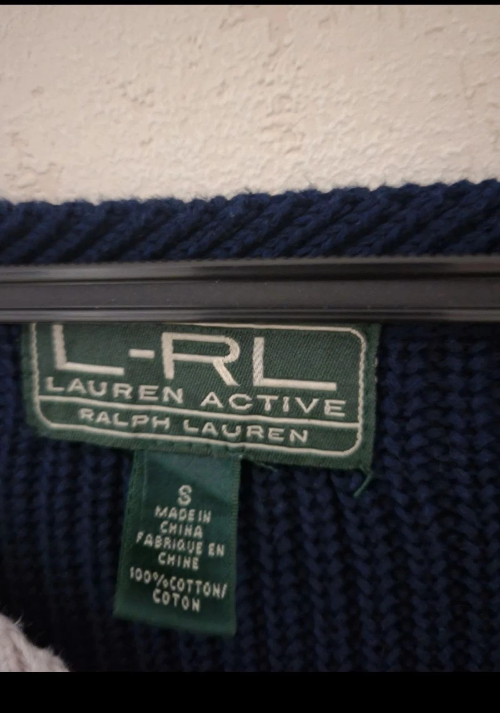 Blusa vintage gola V Ralph Lauren "Lauren Active" Azul Marinho Tamanho P M G – photo 4
